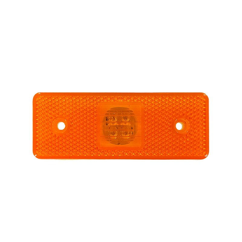 Bus Lorry Truck Trailer Warning Light Waterproof Amber 4 LED Reflector Side Marker Lamp
