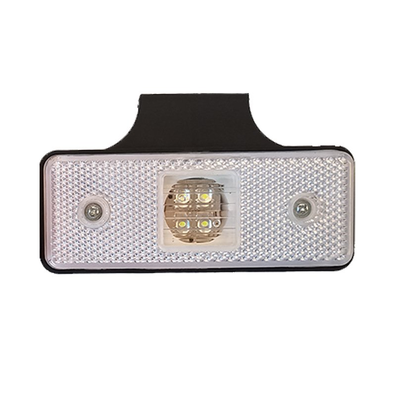 Bus Lorry Truck Trailer Warning Light Waterproof Amber 4 LED Reflector Side Marker Lamp