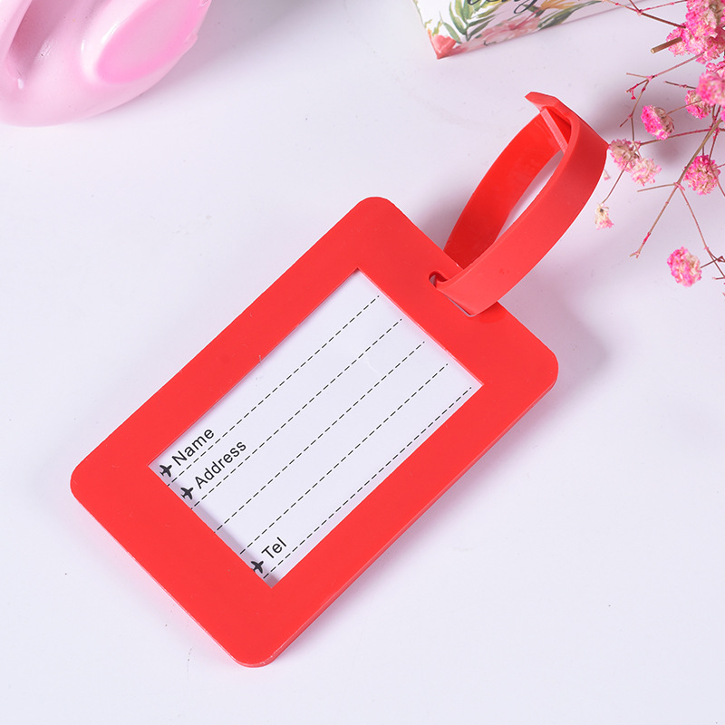Customized Cartoon PVC Soft Rubber Luggage Tag Eco-Friendly Waterproof Silicone Bus Card Holder Environmentally Shipping Labels