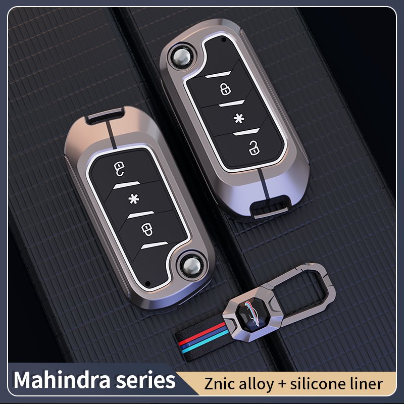 New Version Zinc Alloy Key case Cover Keychain Case for Mahindra Key Accessories
