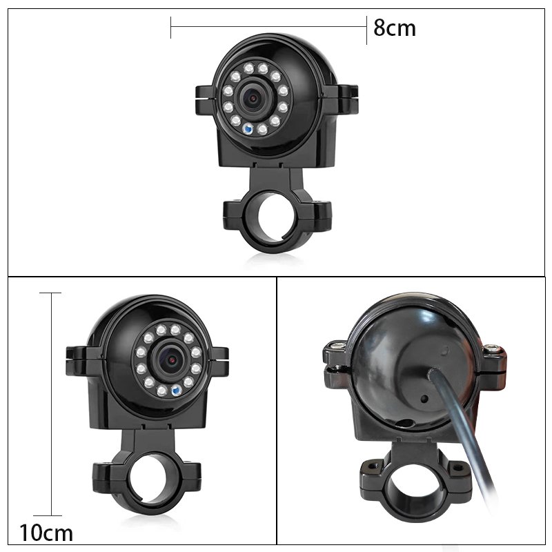 12 LED Lights Side Camera for Truck AHD 1080P HD Night Vision IP68 Waterproof Bus Rear Camera