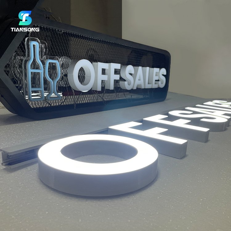 Face Lit Magnetic Letters Brand Logo Front Lit Sign for Company Custom Led Sign