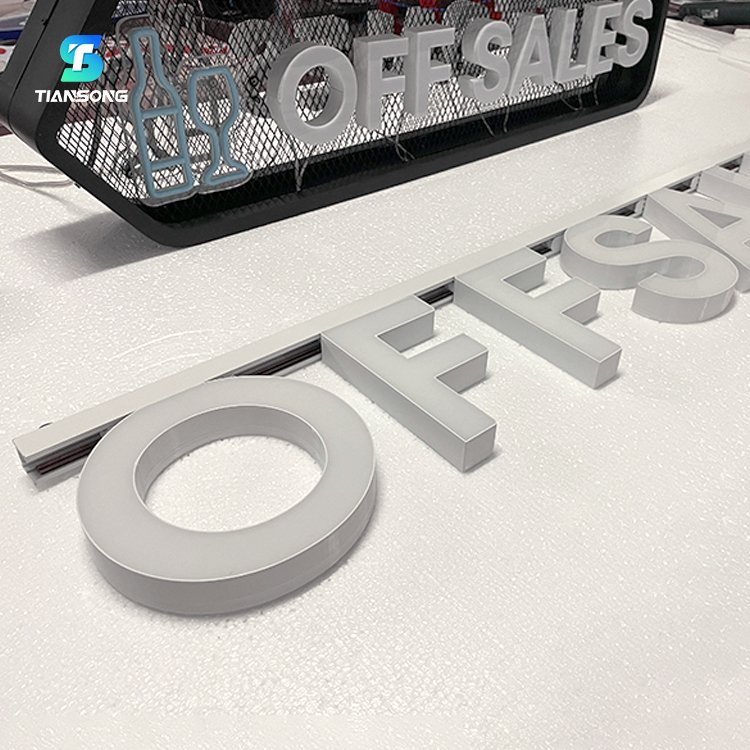 Face Lit Magnetic Letters Brand Logo Front Lit Sign for Company Custom Led Sign