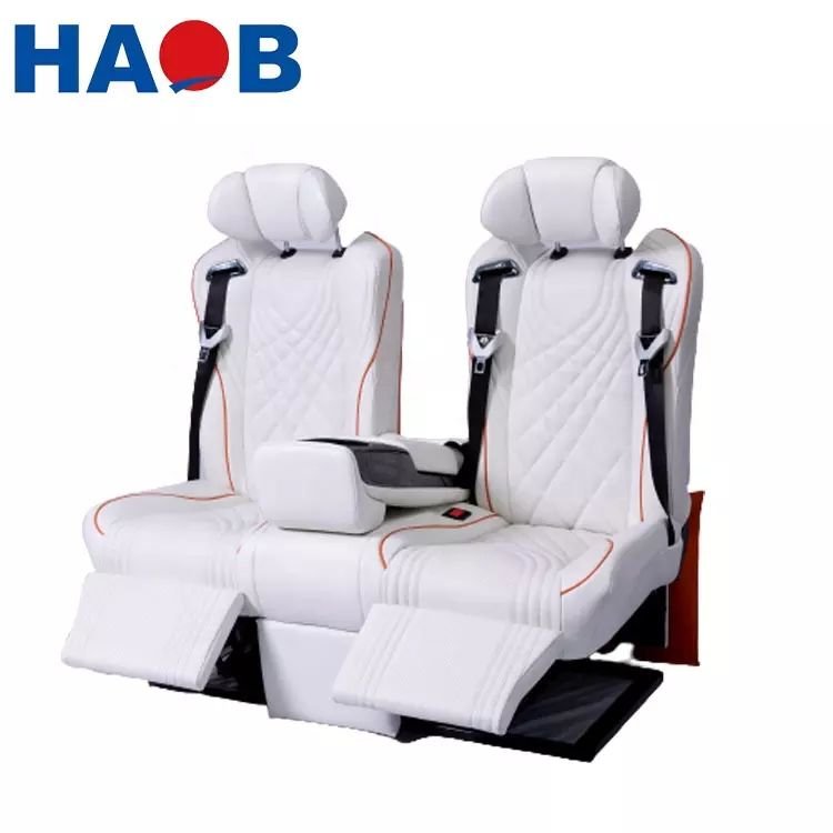 Haobang Luxury VIP Electric Motorized Heating Massage Auto Van Back Seat Flat Sofa Bed for Tuning Sprinter Vito v Class Carnival