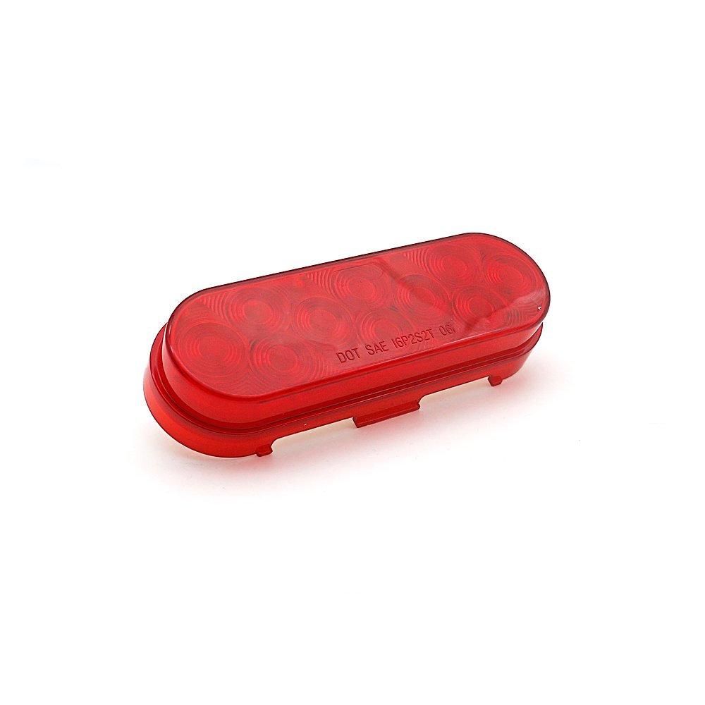 24V Waterproof100% 6 Inch Oval Submersible Trailer Light10 LED Amber Red Stop Tail Turn Reverse Truck Tail Light for RV Bus Boat