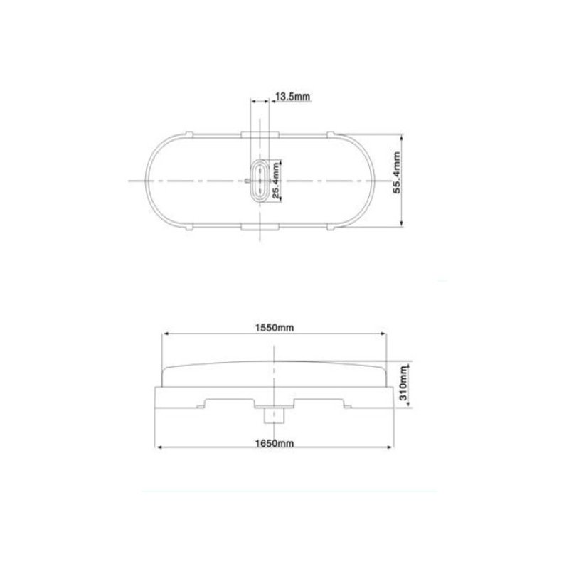 24V Waterproof100% 6 Inch Oval Submersible Trailer Light10 LED Amber Red Stop Tail Turn Reverse Truck Tail Light for RV Bus Boat