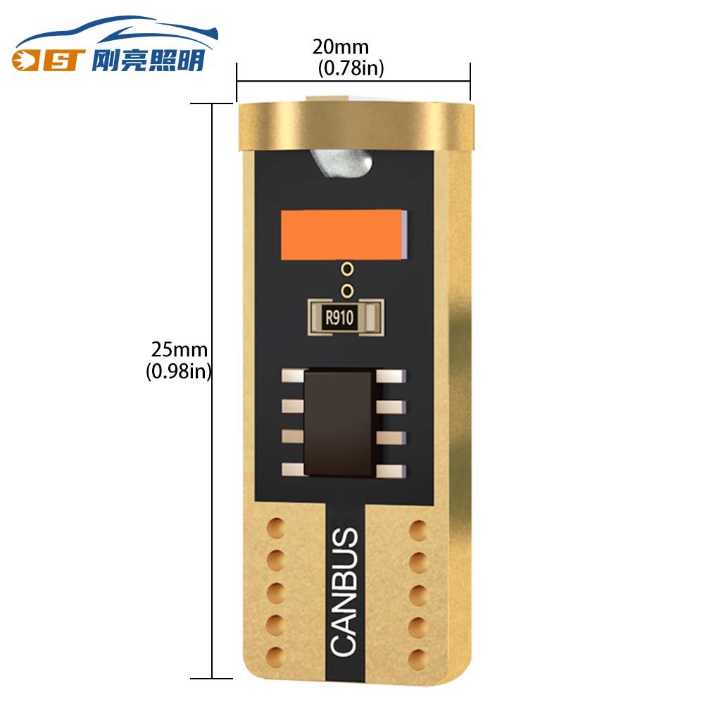 2023 New Model 2055 Chips White Color No Hyperflash 250 Lumen T10 W5W Canbus Bulb for Car
