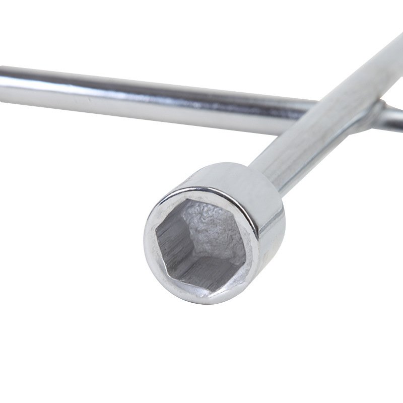High Quality Universal Tire Repair Tool Chrome 4 Ways Car Wheel Nut Socket Cross Wrench
