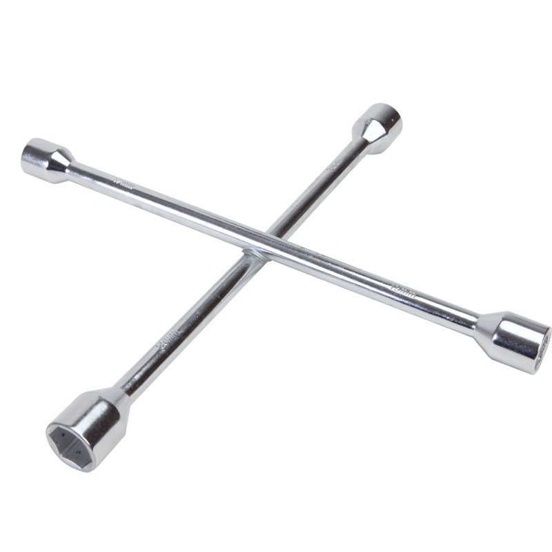 High Quality Universal Tire Repair Tool Chrome 4 Ways Car Wheel Nut Socket Cross Wrench