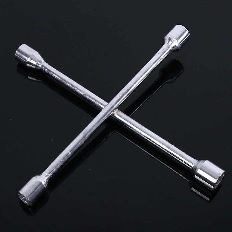 High Quality Universal Tire Repair Tool Chrome 4 Ways Car Wheel Nut Socket Cross Wrench