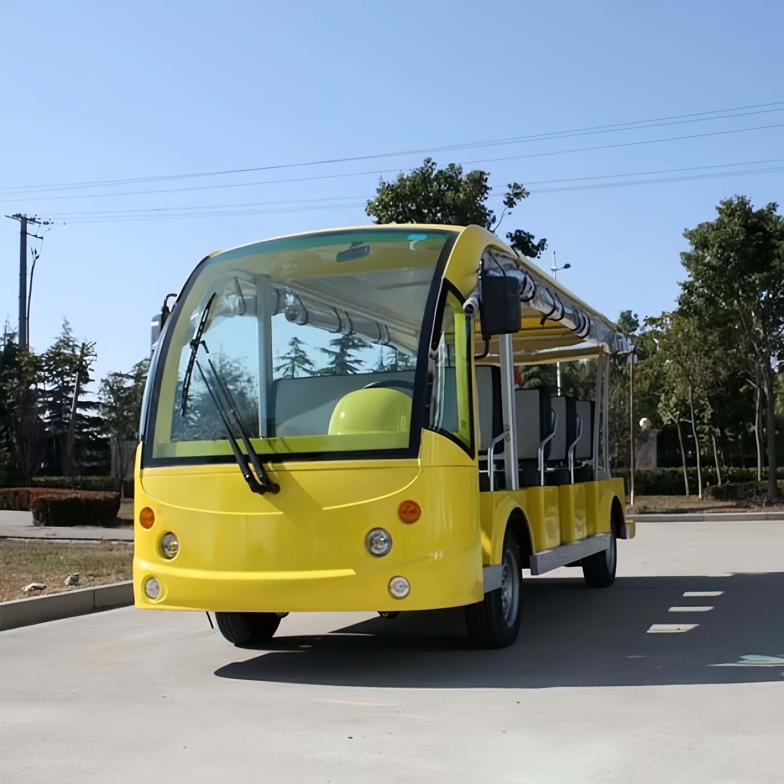 11 Seats Four Wheels Electric Mini Bus Sightseeing Bus Electric Tourist Shuttle Bus