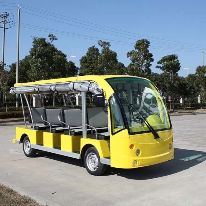 11 Seats Four Wheels Electric Mini Bus Sightseeing Bus Electric Tourist Shuttle Bus