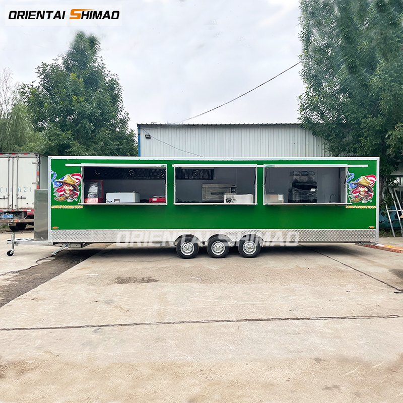Mobile Chinese Fast Deep Fryer Food Trailers Cheap Food Carts Fully Equipend Retro Concession Food Trucks for Sale in China