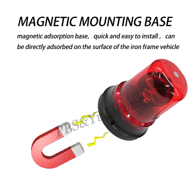 Cheap Warning Safety Rotating Beacon Light with Magnetic Straight Cord for Vehicle Forklift Truck Tractor Golf Carts UTV Car Bus