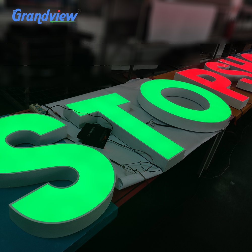 Fast Ship Coffee Shop Bar Brand Custom Metal Acrylic Bright Signage 3D LED Plastic Luminous Character Frontlit Light Letter Sign