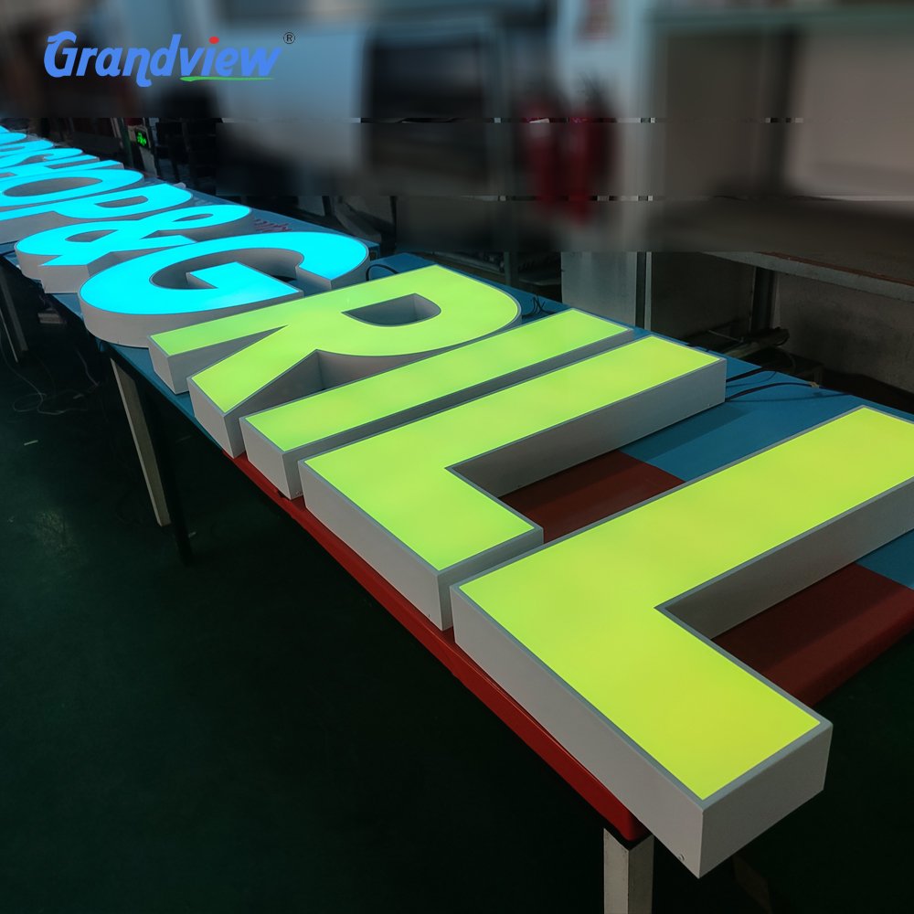 Fast Ship Coffee Shop Bar Brand Custom Metal Acrylic Bright Signage 3D LED Plastic Luminous Character Frontlit Light Letter Sign
