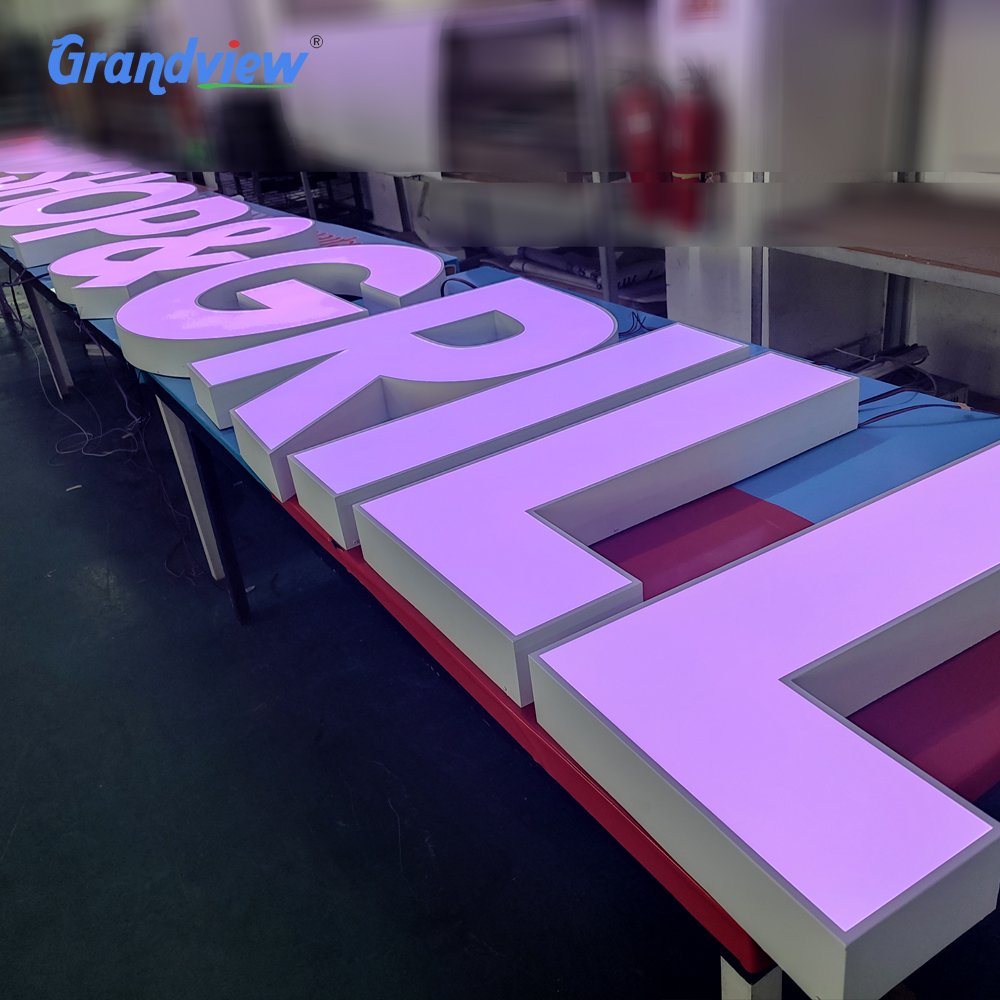 Fast Ship Coffee Shop Bar Brand Custom Metal Acrylic Bright Signage 3D LED Plastic Luminous Character Frontlit Light Letter Sign