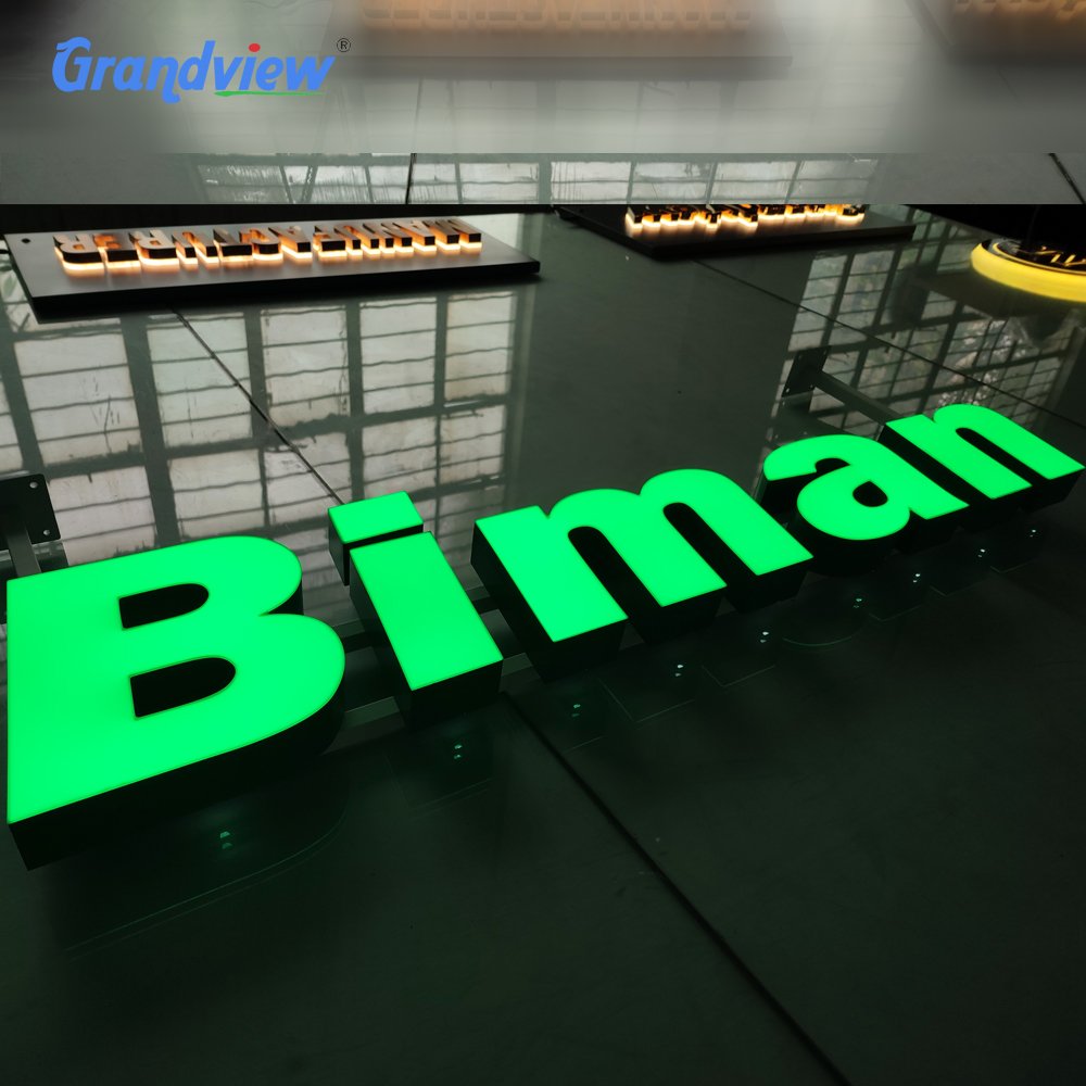 Fast Ship Coffee Shop Bar Brand Custom Metal Acrylic Bright Signage 3D LED Plastic Luminous Character Frontlit Light Letter Sign