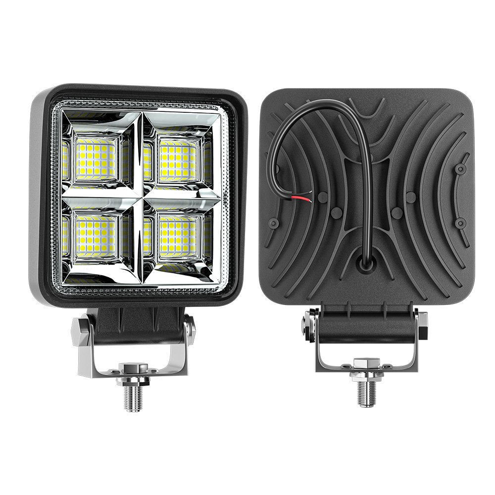 LIGHTOWL Hot Sale Square 4Inch 64LED Flash Light Work Light White Spotlight for Truck Bus Boat Motorcycle Car Light