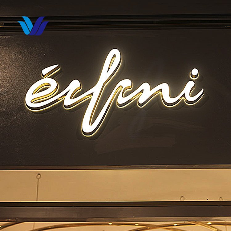 HONGSEN Custom Electronic Signs 3D LED Acrylic Letter Wall Logo Sign Backlit Metal Channel Letter for Shop