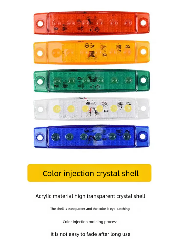 LEDs Truck Trailer Lorry Bus Car Side Light Indicator Warning Lamp Rear Tail Brake Bulb Turn Signal Lamp