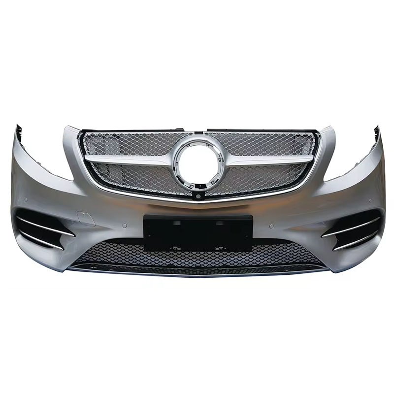 Upgrade AMG Style Bodykit Diamond Bra Bus Grill Front Bumper Real Bumper DRL for Mercedes Benz Vito V Class Body Kit 2014-2023