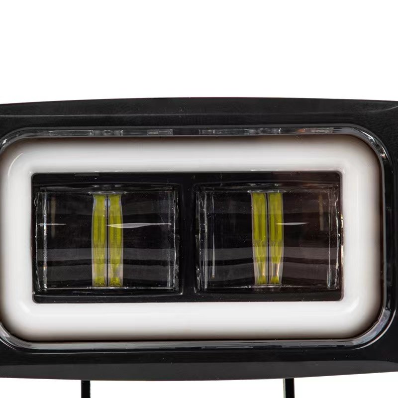 4 Inch 20 Watt Spot LED Pod Work Light Driving Fog Lamp White AMBER halo Ring for Offroad 4x4 ATV UTV Truck Motorcycle Boat