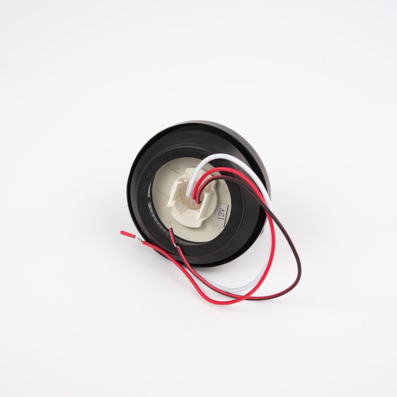2 inch 12V 24V clear round truck trailer side marker light with wire 3 piranha leds PC lens clearance lamp for truck trailer van