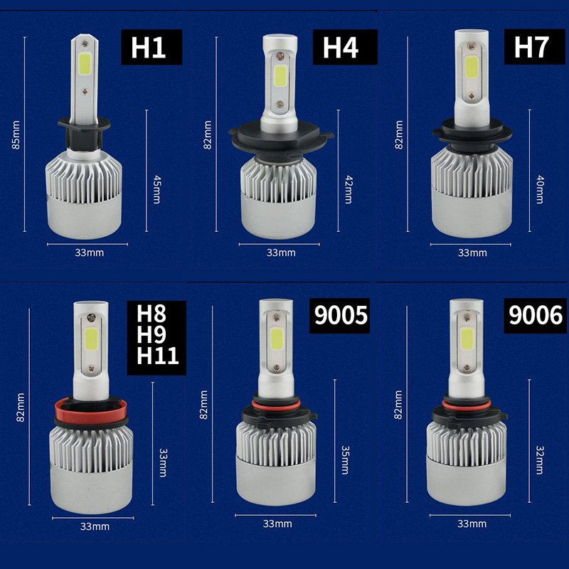 S2 H4Dual Light Car LED Headlights 60W 6000K White Light Car Headlights H7H1H390059006 LED Front Headlights Fog Lights
