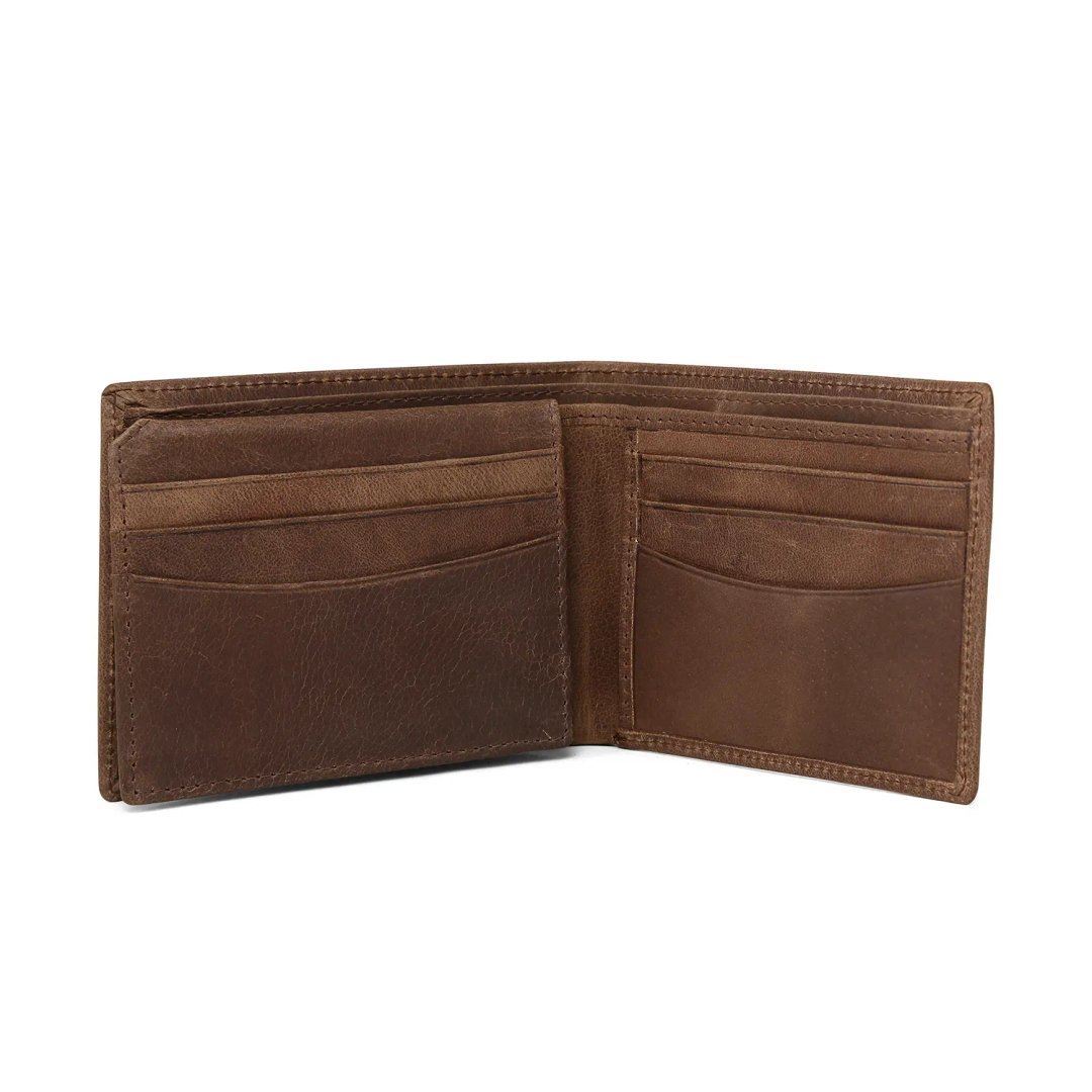 Wholesale High Quality Genuine Leather Slim Wallet for Men and Women Business Card and Credit Card Holder Without Zipper