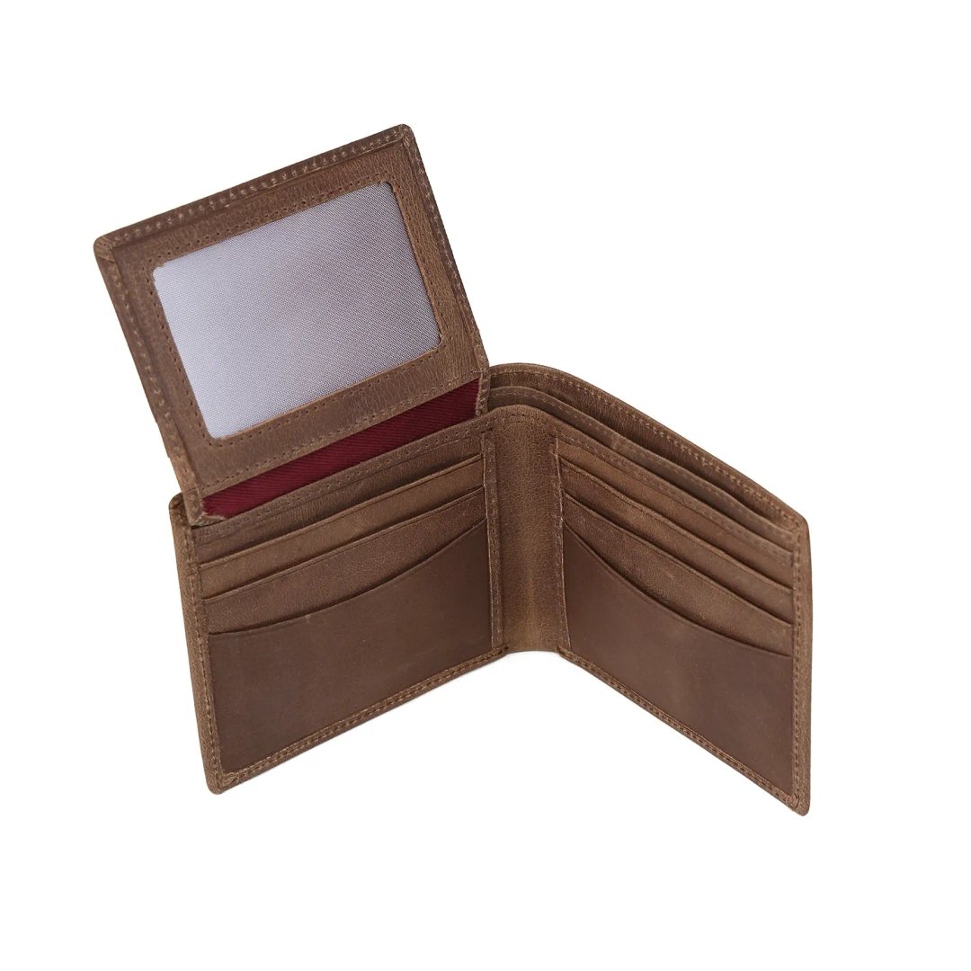Wholesale High Quality Genuine Leather Slim Wallet for Men and Women Business Card and Credit Card Holder Without Zipper