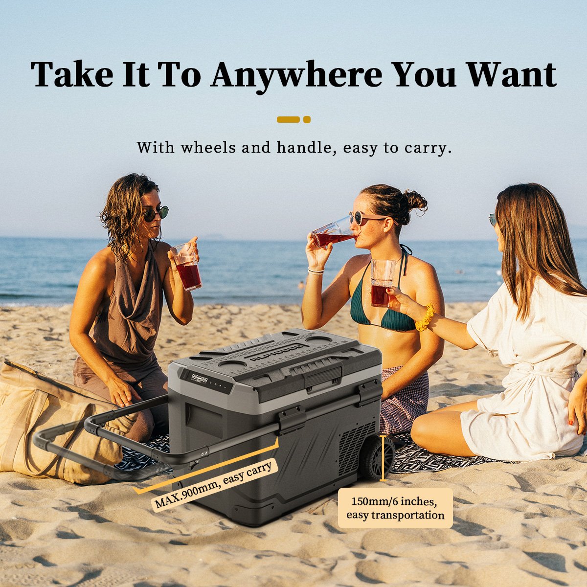 Alpicool ZGW41 Portable Electronic Control Cooler Camping Car Fridges 12V Dual Use Freezer AC DC Refrigerator