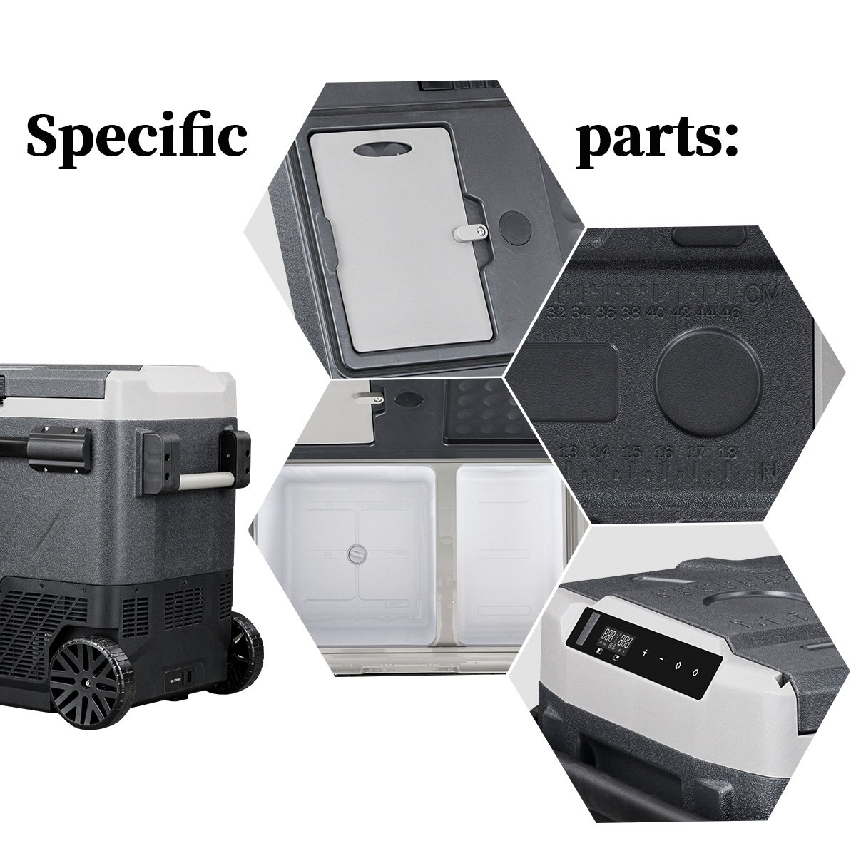 Alpicool ZGW41 Portable Electronic Control Cooler Camping Car Fridges 12V Dual Use Freezer AC DC Refrigerator
