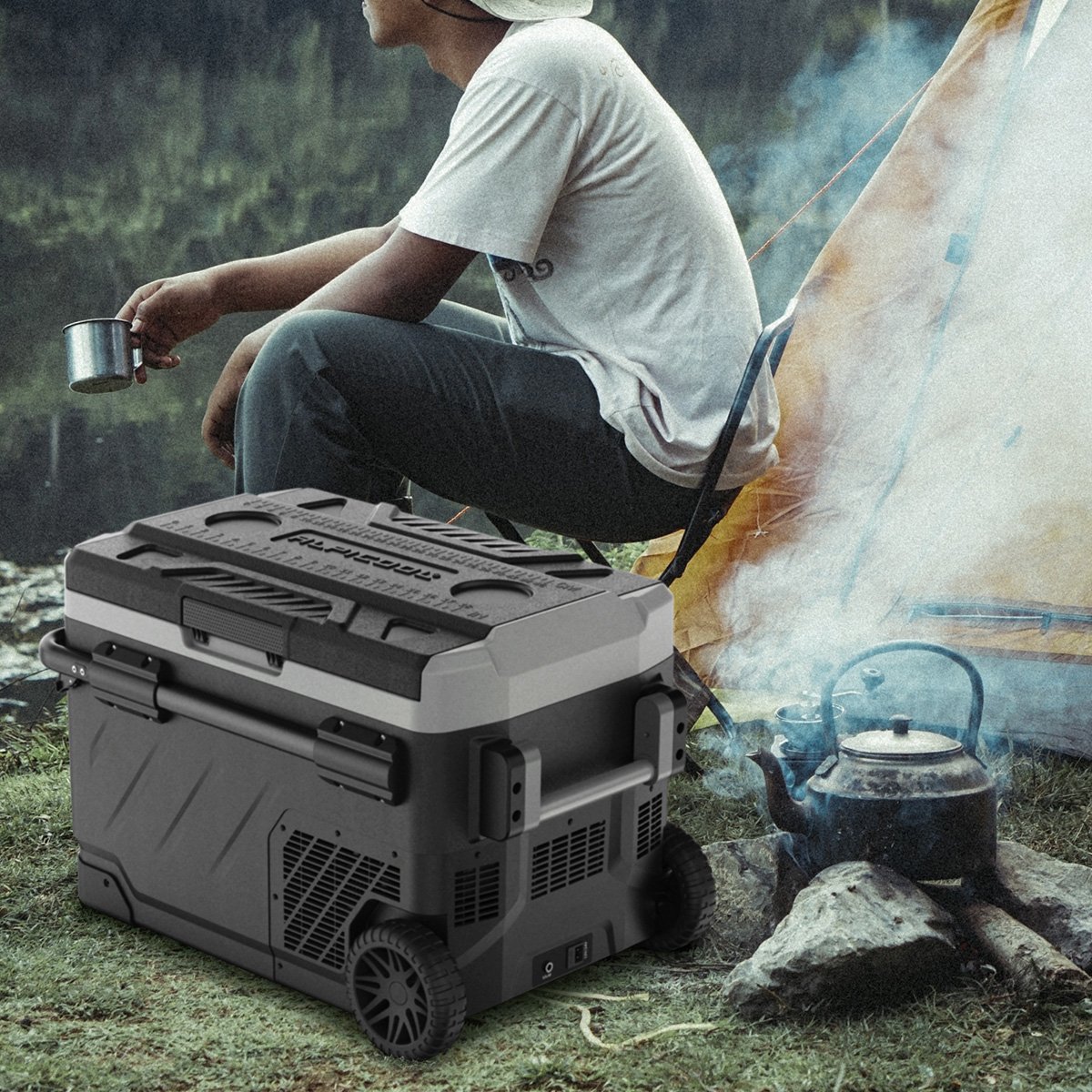 Alpicool ZGW41 Portable Electronic Control Cooler Camping Car Fridges 12V Dual Use Freezer AC DC Refrigerator