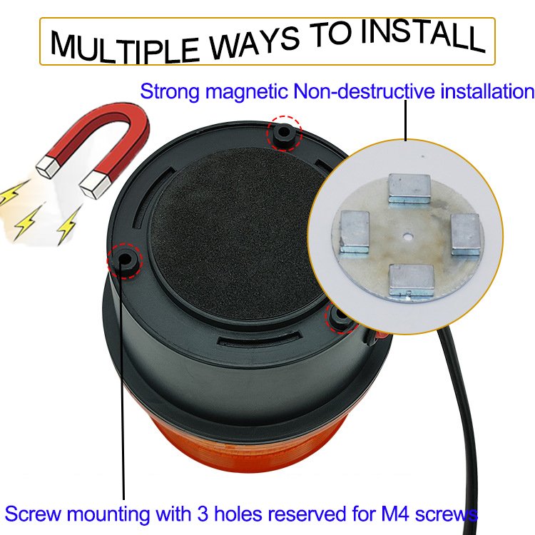 Flash Warning Led Rooftop Light Emergency Strobe Lamp Buzzer Light Warning Beacon Strobe Lights for Forklift Bus Truck