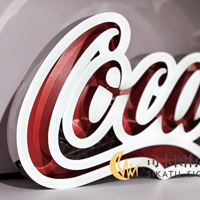 Customization Acrylic Embossed Metal 3D Letters Neon Light Effect Company Bar Storefront Business Personalized Sign