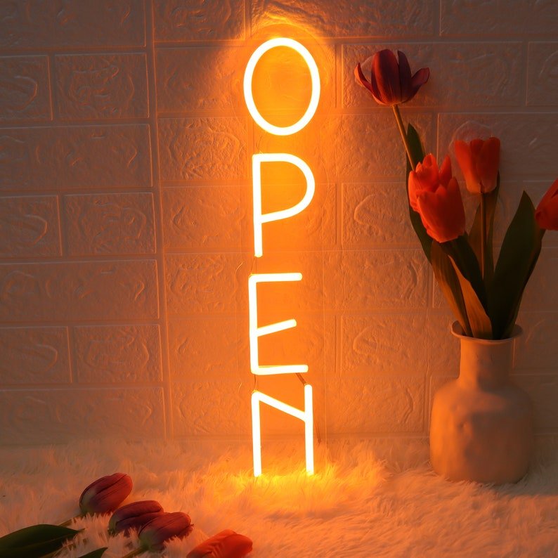 Waterproof Small High Brightness Flash Open Flex LED Acrylic Backing Neon Sign for Restaurant Hotel and Shop Advertising