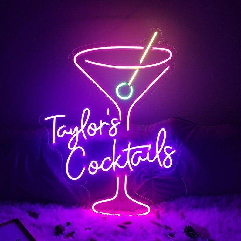 Custom 2024 New Christmas Party Wedding Decorative Bowknot Pattern Acrylic Led Neon Light up Sign