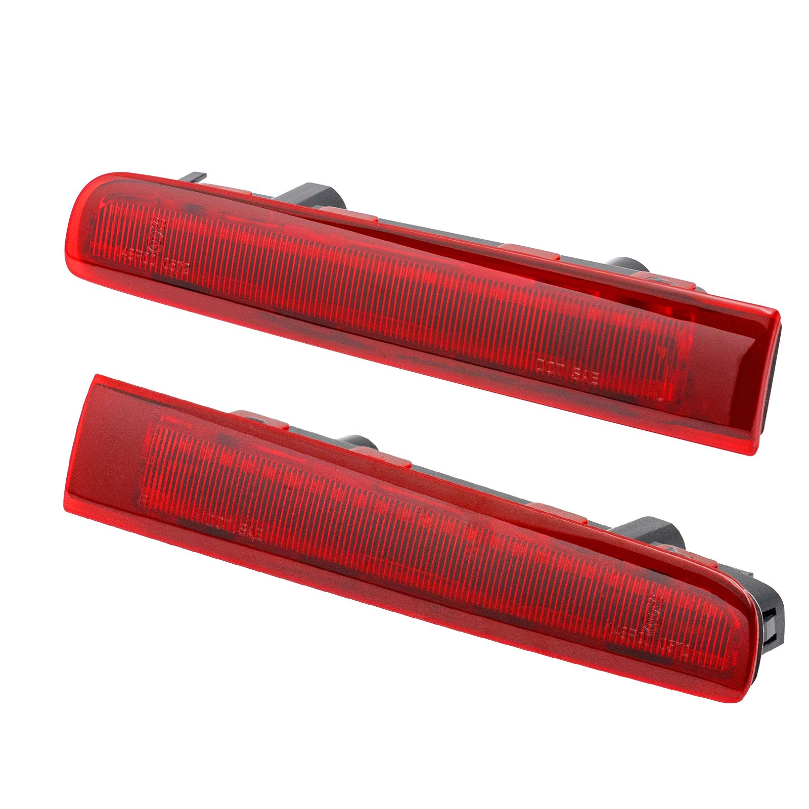 Ailead Twin Rear Doors Van/Minibus Red/Smoke Strip Lens LED Third Brake Lights High Mount 3rd Tail Brake Lamp for VW Transporter