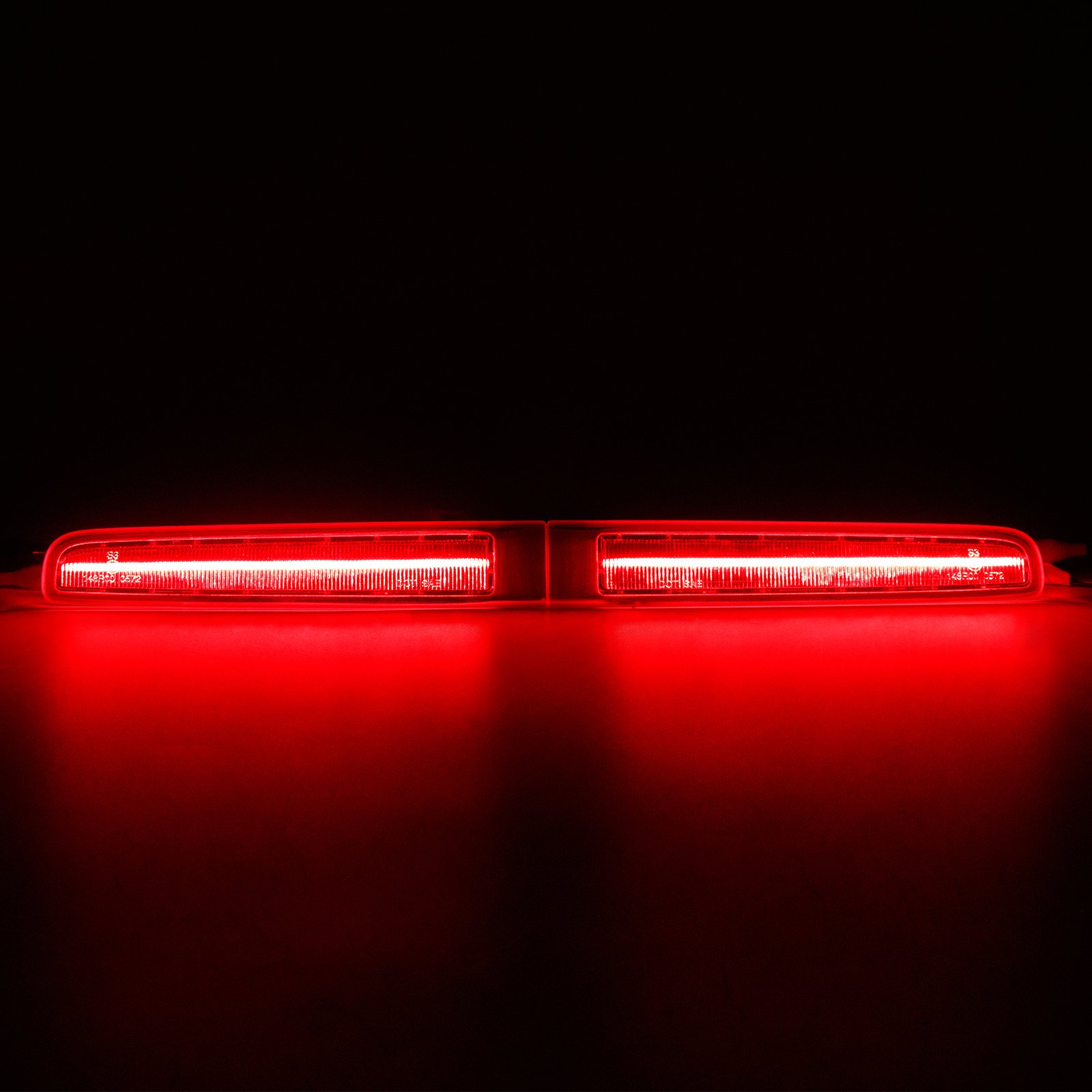 Ailead Twin Rear Doors Van/Minibus Red/Smoke Strip Lens LED Third Brake Lights High Mount 3rd Tail Brake Lamp for VW Transporter