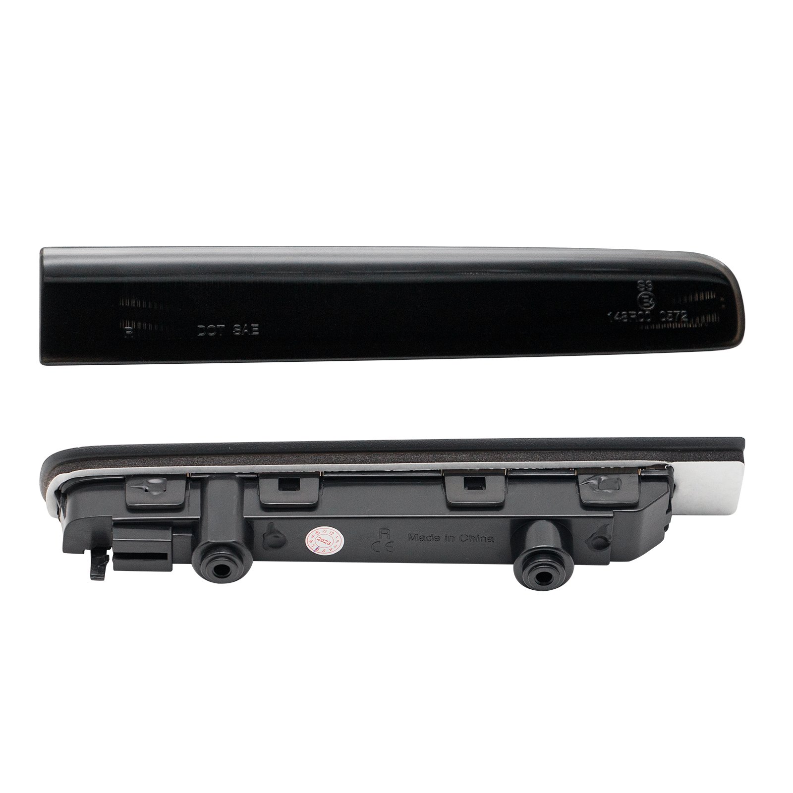 Ailead Twin Rear Doors Van/Minibus Red/Smoke Strip Lens LED Third Brake Lights High Mount 3rd Tail Brake Lamp for VW Transporter
