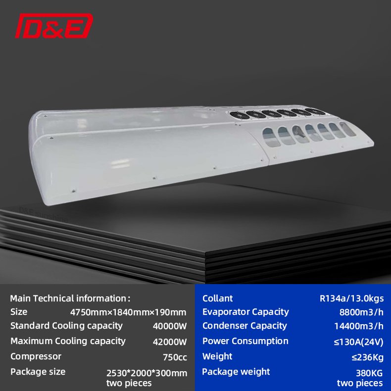 Full Set BUS Air Conditioner With Copper Core 8 Evaporator for 11m BUS Customizable High Quality