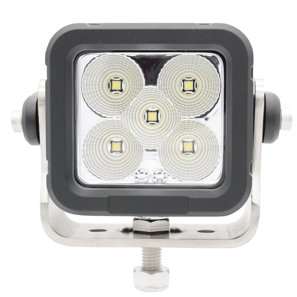 Factory Price Stainless Steel Mount Diecast Aluminum Heavy Duty Square 50W Offroad Tractor Bus Train Led Work Lighting
