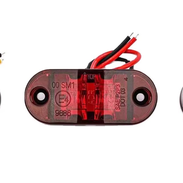 2LED Side Marker Light Amber/Red/White Clearance Indicator Tail Position Waterproof for Truck Trailer Tray-back 12V/24V