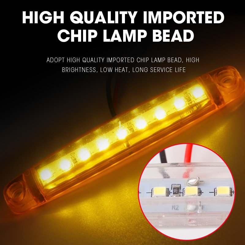HAIZG 24V Trailer Light Warning Rear Side Car External Light Auto Car Bus Truck Lorry Side Marker Indicator LED Truck Light