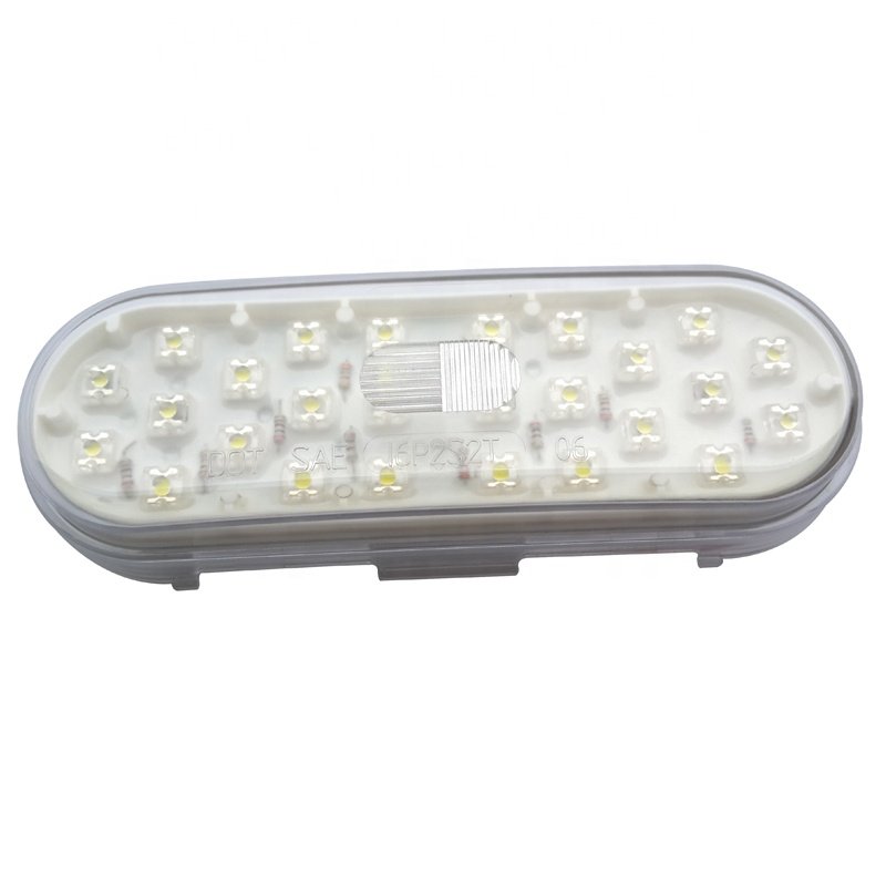 Factory Direct Sales 6 Inch Oval Clear 26 Piranha Leds Boat Submersible Truck Trailer Led Rear Lights for Trailer Boat Lorry