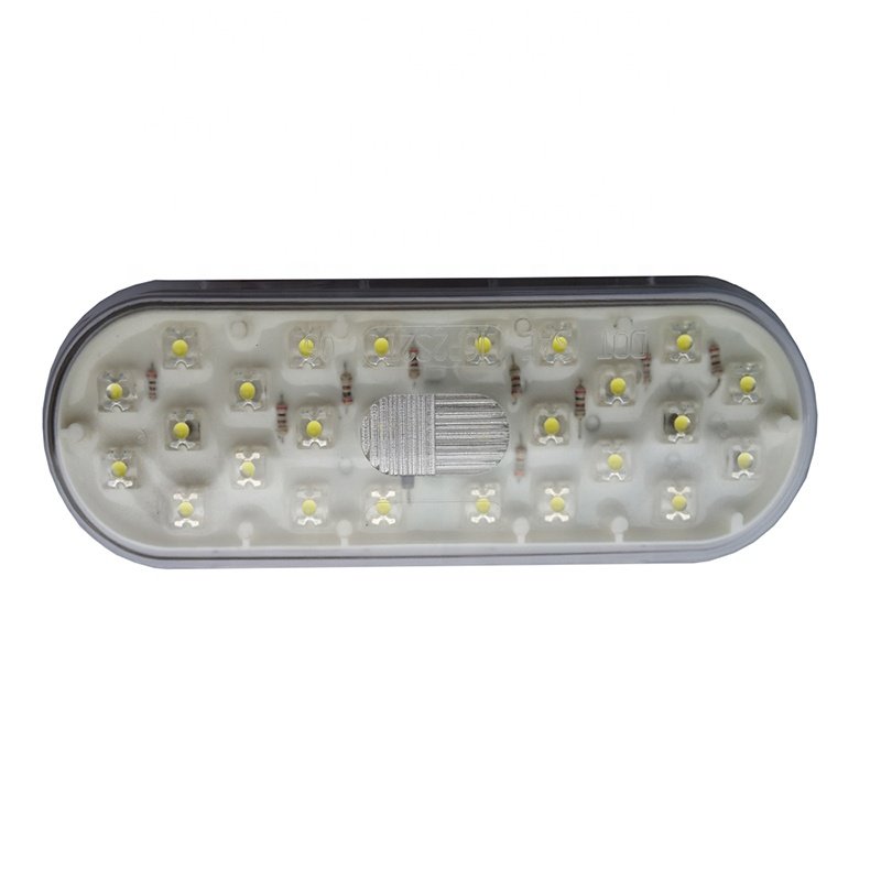 Factory Direct Sales 6 Inch Oval Clear 26 Piranha Leds Boat Submersible Truck Trailer Led Rear Lights for Trailer Boat Lorry