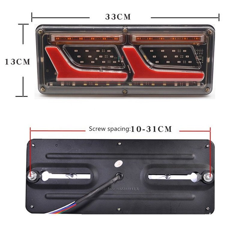 Wholesale 12v Yellow High/low Beam Red White Utility Trailer Truck Tail Lights 24V