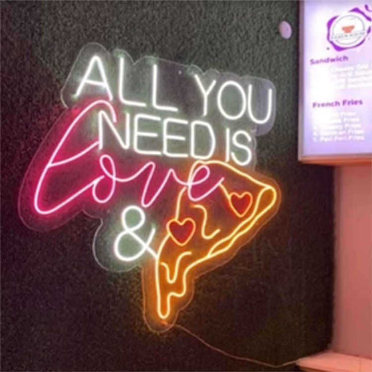 Best Promotional LED Neon Sign Light Food Pizza Shop Store Business logo Design Led for Wall Decoration