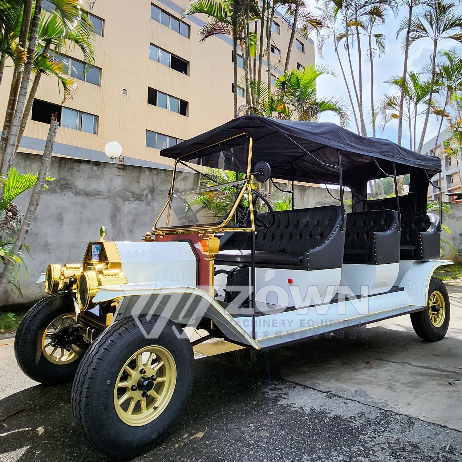 Electric Retro Vintage Classic Car New 5 Seats Vintage Style Electric Classic Car